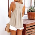 thumbnail image 6 of USSUMA T-Shirts for Women Trendy,Tank Top for Women Summer Halter Tops Pleated Sleeveless Cami Shirts Loose Dressy Shirts Beach Blouses, 6 of 8
