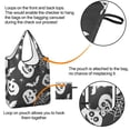 thumbnail image 4 of 5 Pack Foldable Shopping Bag,Halloween White Ghosts Pumpkins and Spider Webs Reusable Grocery Bags with Pockets,Large Reusable Tote Bags with Handles Waterproof & Lightweight, 4 of 6