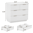 thumbnail image 4 of GZXS 4 Drawer Dresser for Bedroom, Modern Chest of Drawers for Living Room, Hallway, Easy Assembly, White, 4 of 11