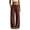 Coffee, variant on ZHOGXU Casual Wide Leg Drawstring Pants Womens With Elastic Waist Loose Straight Trousers Solid Color Sport Sweatpants All Seasons Wardrobe
