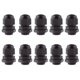 thumbnail image 2 of 10pcs PG9 Negro IP68 Resistente Al Agua De Plástico Pasacables 4-8 Mm Conector Sunnimix conector del cable coche, 2 of 7