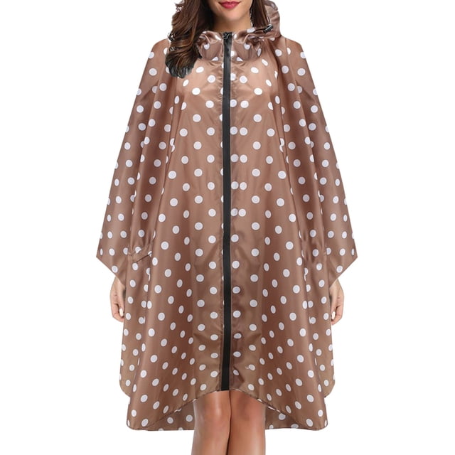 Unisex Fashion Rain Jacket Coat Hooded Raincoat For Adults Teens With Pockets