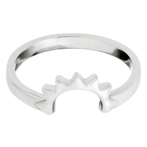 81stgeneration Women's 925 Sterling Silver Small Half Sun Sunset Stackable Ring
