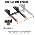 thumbnail image 6 of Clamp on Pallet Forks, Heavy Duty Tractor Forks with Adjustable Stabilizer Bar, Tractor Bucket Forks for Tractor Attachments, Skid Steer, Loader Bucket, Easy to Install on Loader or Skid Steer Bucket, 6 of 7