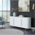 thumbnail image 2 of Milan Lacey White 4-Door Wood Buffet with Marbleized Sintered Stone Top, 2 of 7