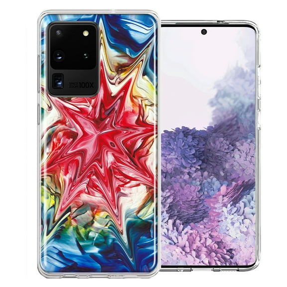 MUNDAZE For Samsung Galaxy S20 Ultra Tie Dye Abstract Design Double Layer Phone Case Cover