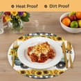 thumbnail image 4 of Sunflowers Truck Round 13 Inch Placemats Set of 6, Summer Seasonal Botanical Blooms Floral HeatResistant Non Slip Place Mats for Dining Table, Wipeable Braided Kitchen Table Mats for Housewarming, 4 of 9