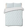 thumbnail image 2 of Aqua Spring Floral Queen Size Down Alternative Comforter, Lightweight Comforter Quilt Bedding Set with Pillow Shams Summer Botanical Watercolor All Seasons Bed Comforter Duvet Insert 90"x96", 2 of 7
