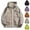 Khaki, variant on Men Rain Jackets Outdoor Waterproof Windbreaker Hiking Jackets Coats Trendy Soild Color Hooded Jackets Outerwear