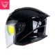 thumbnail image 3 of Casco de motocicleta italiano VCOROS Casco abierto de doble lente Casco de locomotora Cascos de moto de media cara Certificación ECE Casco de moto, 3 of 5