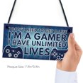 thumbnail image 2 of Placa De Madera I'M A Gamer Novedad Placa Colgante De Puerta Regalo Para Home Coffee House Bar Cateissary HA029685-00, 2 of 6