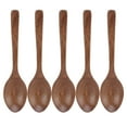 thumbnail image 2 of Sturdy Durable Wooden Spoons, Retro Wooden Spoons For Housewarming Gifts 5Pcs Wooden Spoons For Shop Tableware With 5 X Wooden Spoons For Shop Tableware Big Crimp Tail Spoon, 2 of 8