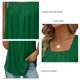 thumbnail image 4 of Camiseta sin mangas plisada para mujer, Color puro, elegante, transpirable, informal, de verano, sin mangas, 4 of 5