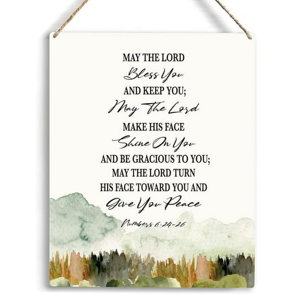 8x10 Inch Christian Inspirational Wall Art May The Lord Bless You And Keep You Christian Blessing Quote Wall Decor Religious Gifts Wall Decor Christian Bible Verse Wall Art Wooden Hanging Sign