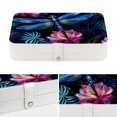 thumbnail image 4 of Dragonfly Travel Jewelry Organizer Storage Box Bracelet Holder, PU Leather with Removable Compartment, Portable, 4 of 6