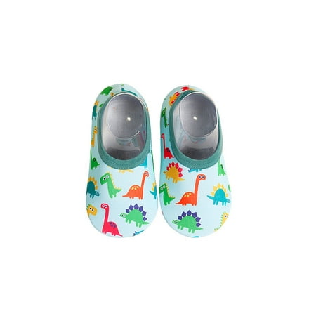 

Colisha Toddlers Kids Crib Shoes Prewalkers Floor Slippers Cartoon Sock Slipper Walking Comfort Socks Pull On Soft Shoe Green Dinosaur 6.5C