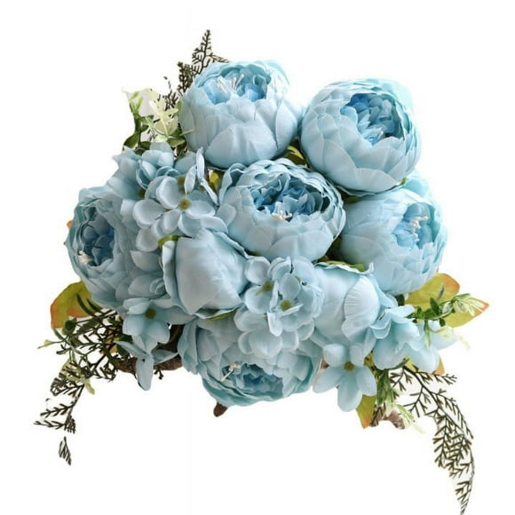Renjiang 1 Bouquet Vintage Artificial Peony Silk Flowers Bouquet for Decoration Artificial Peonies Flowers Mothers Day Gifts