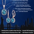 thumbnail image 2 of Gem Stone King 8.70 Ct London Blue Topaz 18K Rose Gold Plated Silver Pendant and Earrings Jewelry Set, 2 of 5