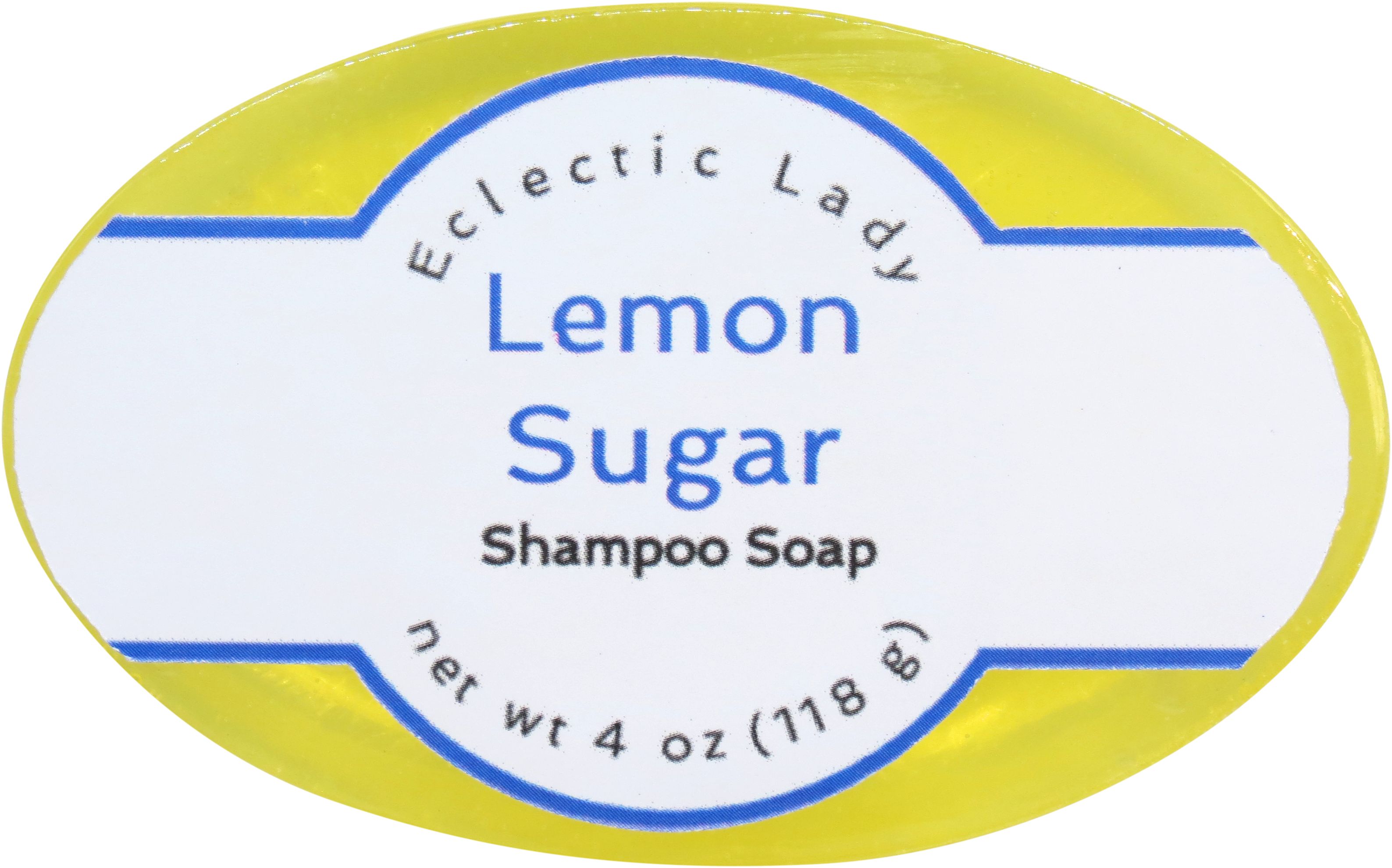 Lemon Sugar Shampoo Soap Bar by Eclectic Lady, Argan Oil, Silk Protein