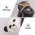 thumbnail image 4 of 1pc Panda Flowerpot Cerámica Bonsai Planta Accesorio en maceta para la decoración del hogar (Negro), 4 of 5