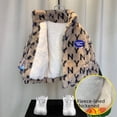 thumbnail image 3 of Abrigo de una pieza grueso con forro polar de otoño e invierno para niños y niñas, abrigo cálido y cómodo, 3 of 5