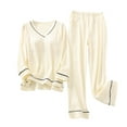 thumbnail image 2 of Women’s Pajamas Women's Casual Fleece Warm With Pad Trousers Soft Homewear Sleepwear Suits Pajamas Women Fall Pajamas Women Cute Pj Sets Woman,Womens Sleepwear, 2 of 9