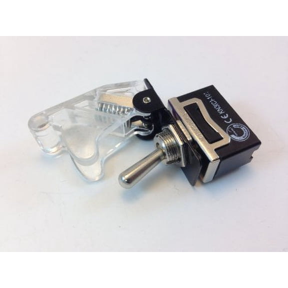 HEAVY DUTY ON/OFF DPST 4P TOGGLE SWITCH 20 AMP 125VAC WITH POSITION COVER COLOR (TRANSPARENT CLEAR)