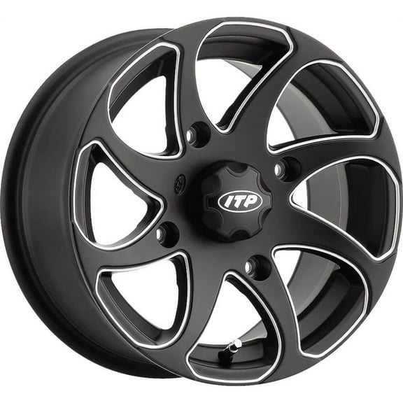 ITP Twister 14x7 ATV/UTV Driver Side Wheel - Milled/Black (4/110) 5 2