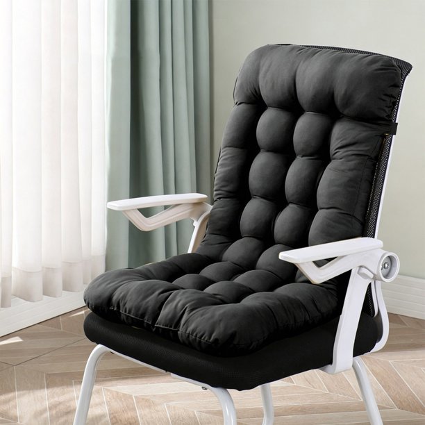 Cojín integrado para asiento y respaldo: cojín ergonómico para silla con soporte lumbar para usar en la oficina en casa, videojuegos, comedor o en el asiento del coche. Cojín antideslizante que