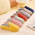 thumbnail image 3 of Pantuflas de algodón para mujer, para interior del hogar, de invierno, antideslizantes, con suela suave, cálidas, para otoño e invierno, con pantuflas de luna, 3 of 6