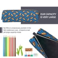 thumbnail image 5 of Cauagu Hot Dog 1 Print Leather Pencil Pen Case - Stationery Bag Portable Stationery Bag Big Capacity Pencil Pouch Cosmetic Organizer Bag for Men & Women, 5 of 7