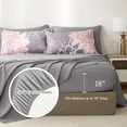 thumbnail image 6 of Davulos Queen Comforter Set, 7 Pieces Bed in a Bag Queen, Flowers Printed Complete Bedding Set with Comforter, Flat Sheet, Fitted Sheet, Pillowcases and Pillow Shams, 6 of 9