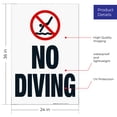 thumbnail image 3 of Idaho No Diving Vertical Sign, Complies With State Of Idaho Pool Safety Code, 24x36 Corrugated Plastic, 3 of 7