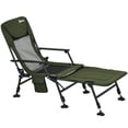 thumbnail image 1 of Outsunny Folding Fishing Bed Chair with Reclining Back Footrest Dark Green, 1 of 10