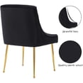thumbnail image 6 of Black Dining Chairs Set of 2, Upholstered Dining Room Chairs with Gold Legs Modern Velvet Chair Accent Side Chairs for Living Room/Kitchen/Dinner/Patio/Cafe, 6 of 8