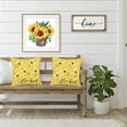 thumbnail image 2 of Yellow Bee Kind Throw Pillow Covers 18x18 Inch Yellow Bumble Bee Nest Honeycomb Cushion Case Spring Summer Farmhouse Decoration Pillow Case for Couch Set of 2, 2 of 6