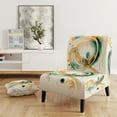 thumbnail image 2 of Designart "Green Spiral Pattern" Upholstered Modern & Contemporary Accent Chair and Abstract Arm Chair - Multiple Color & Pattern, 2 of 7