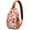 Floral, variant on Colorful Kawaii Pink Funny Vintage Cute Candy Lightweight Travel Sling Backpack Durable Multipurpose Small Travel Backpack for Essentials