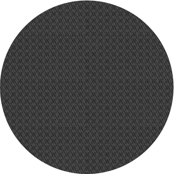 Ahgly Company Machine Washable Indoor Round Transitional Charcoal Black Area Rugs, 8' Round