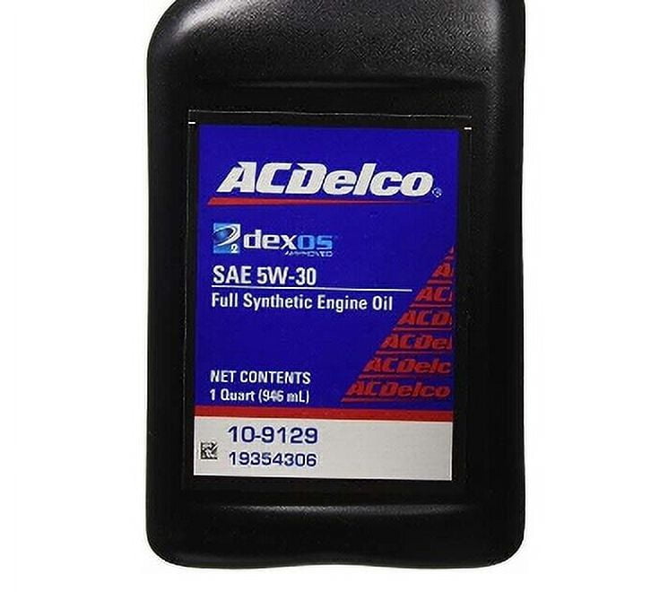 ACDelco 5W30 Full Synthetic Dexos2 Motor Oil Case of 6 Quarts