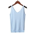 thumbnail image 2 of Hessimy Compression Tanks Tops for Women Seamless Shapewear Vest Tummy Control V Neck Camisole Cami Tops(Sky Blue,One Size), 2 of 4
