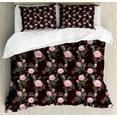thumbnail image 1 of Garden Art Duvet Cover Set King Size, Romantic Protea Bouquets Arranged with Wildflowers Colorful Spring Blossoms, Decorative 3 Piece Bedding Set with 2 Pillow Shams, Multicolor, by Ambesonne, 1 of 3