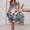 Purple, variant on Women Casual Summer Fashion Printed Short Sleeve V-neck Pullover Dress