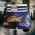 thumbnail image 4 of Bermudas Pantalones cortos de boxeo Pantalones cortos de boxeo transpirables Equipo deportivo (XXL Negro Azul) Cgtredaw 56 Negro Azul T XXL para Unisex, 4 of 7