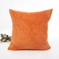 thumbnail image 3 of Bearachild Corn Strip Corduroy Plush Plain Velvet 45cmX45cm Cojín suave Funda de almohada Hogar Decoración del hogar naranja, 3 of 6