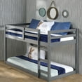 thumbnail image 2 of Grey Slat Twin Loft Bed with Ladder and Guardrail / Secure Bedroom Sleep, 2 of 2