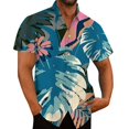 thumbnail image 3 of Camisas Para Hombre XXL TURISMO VACACIONES PLAYA OCIO HOMBRE VERANO ESTAMPADO CAMISA DE MANGA CORTA (B, 3XL), 3 of 4