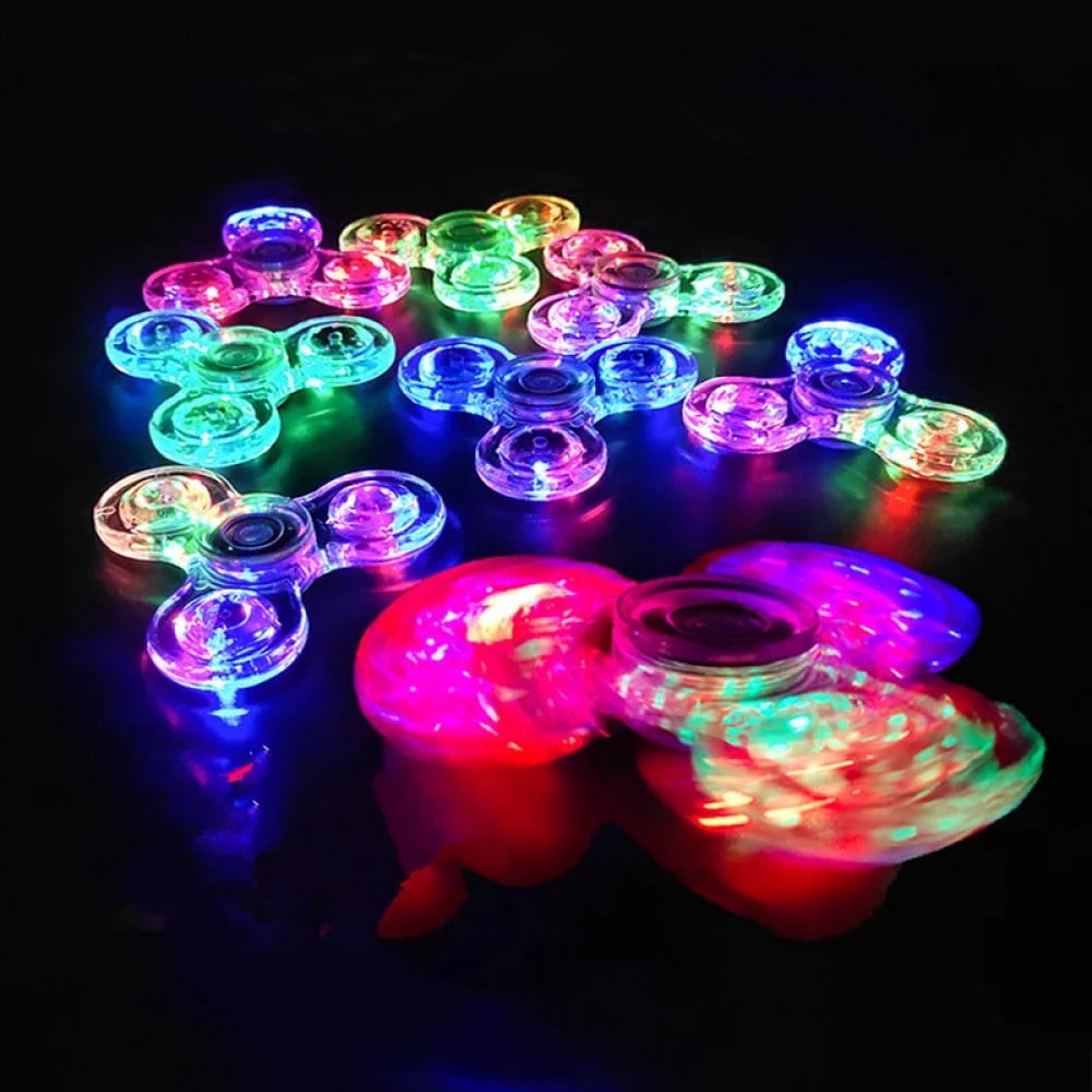 Luminous LED Light Fidget Spinner Hand Top Spinners Glow in Dark Light EDC Figet Spiner Finger Stress Relief Toys