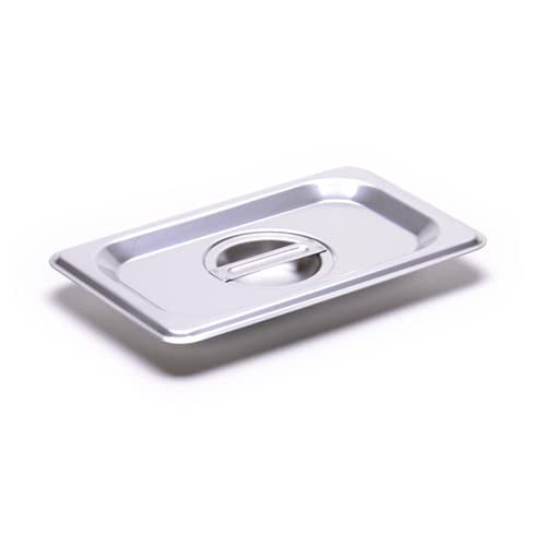 Allied Buying Corp CSTC-1900 Ninth-Size Steam Table Pan Solid Cover 24 Gauge Stainless Steel Steam Table Pans
