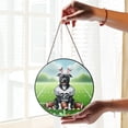 thumbnail image 2 of Happy Easter Hello Spring Pitbull Playing Football Stained Glass Suncatcher Terrier Dog Lover Window Hanging Sign Decor - 13003, 2 of 5